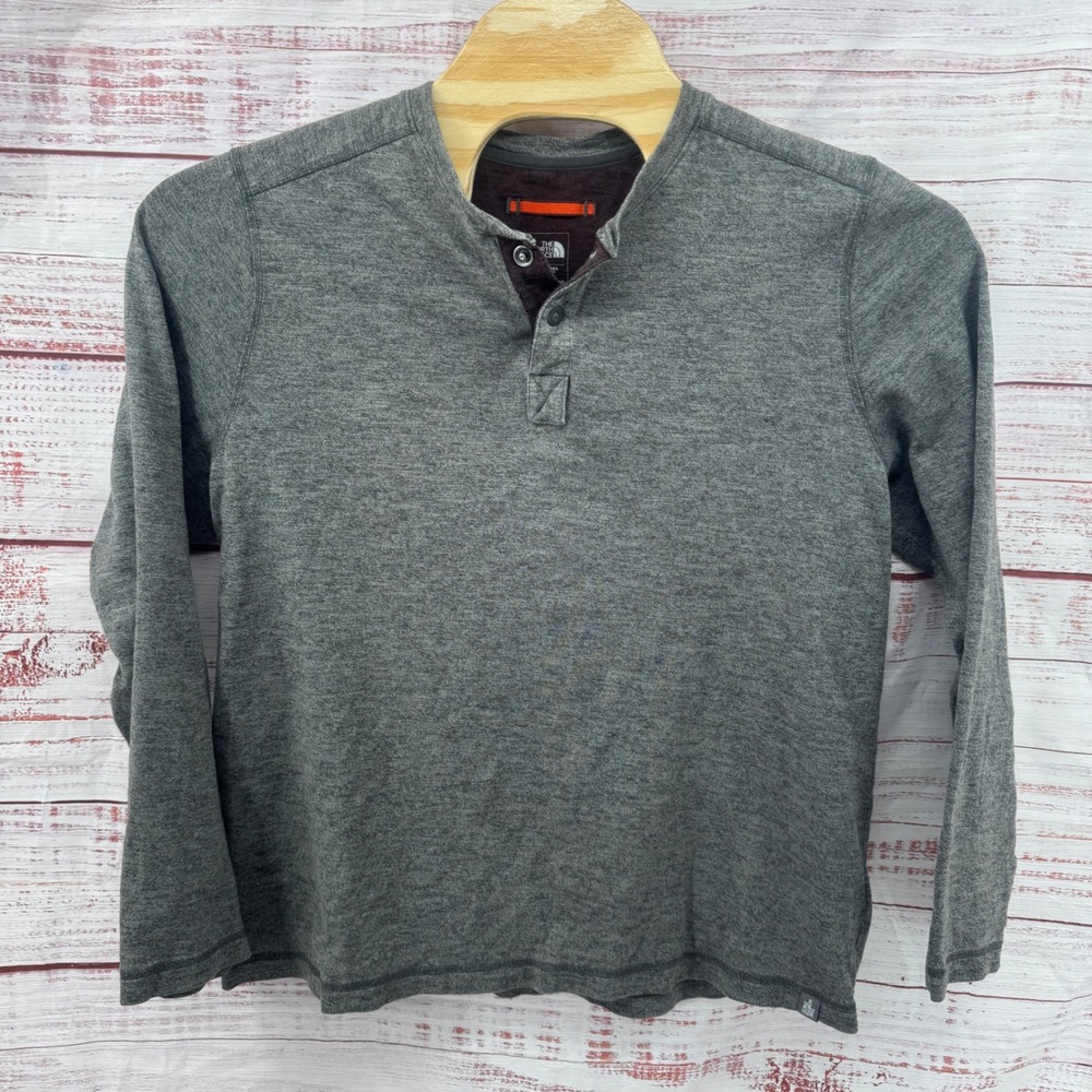 The North Face Henley Shirt Gray Mens Size XL Long Sleeve Regular Fit Casual‎